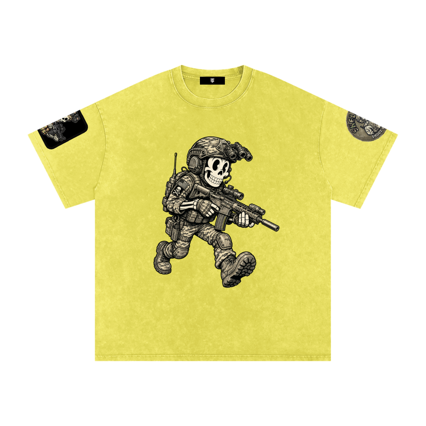 Snow Washed Oversized Cotton T-Shirt