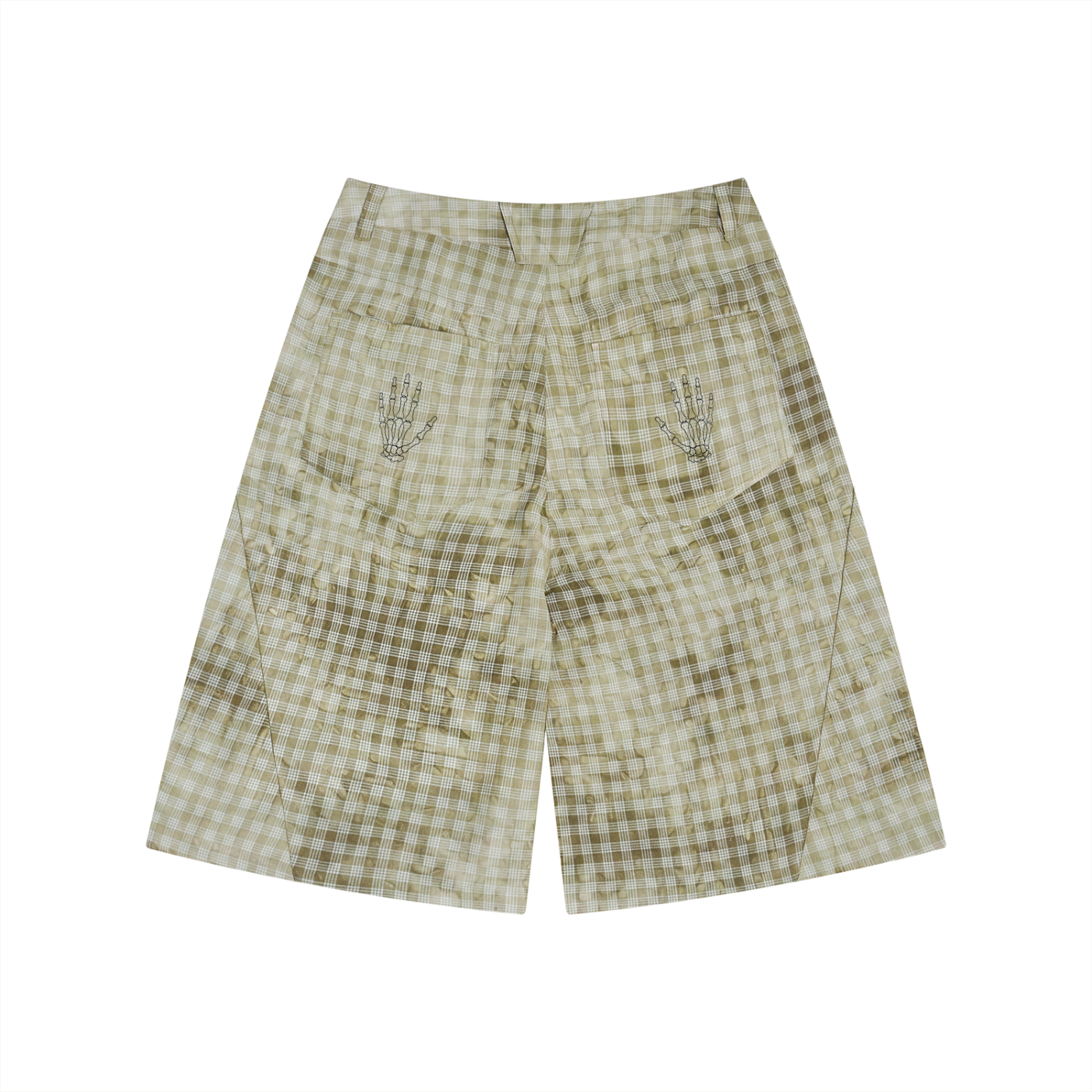 Unisex Vintage Wash Plaid Shorts