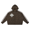 Unisex Leopard Full Zip Hoodie