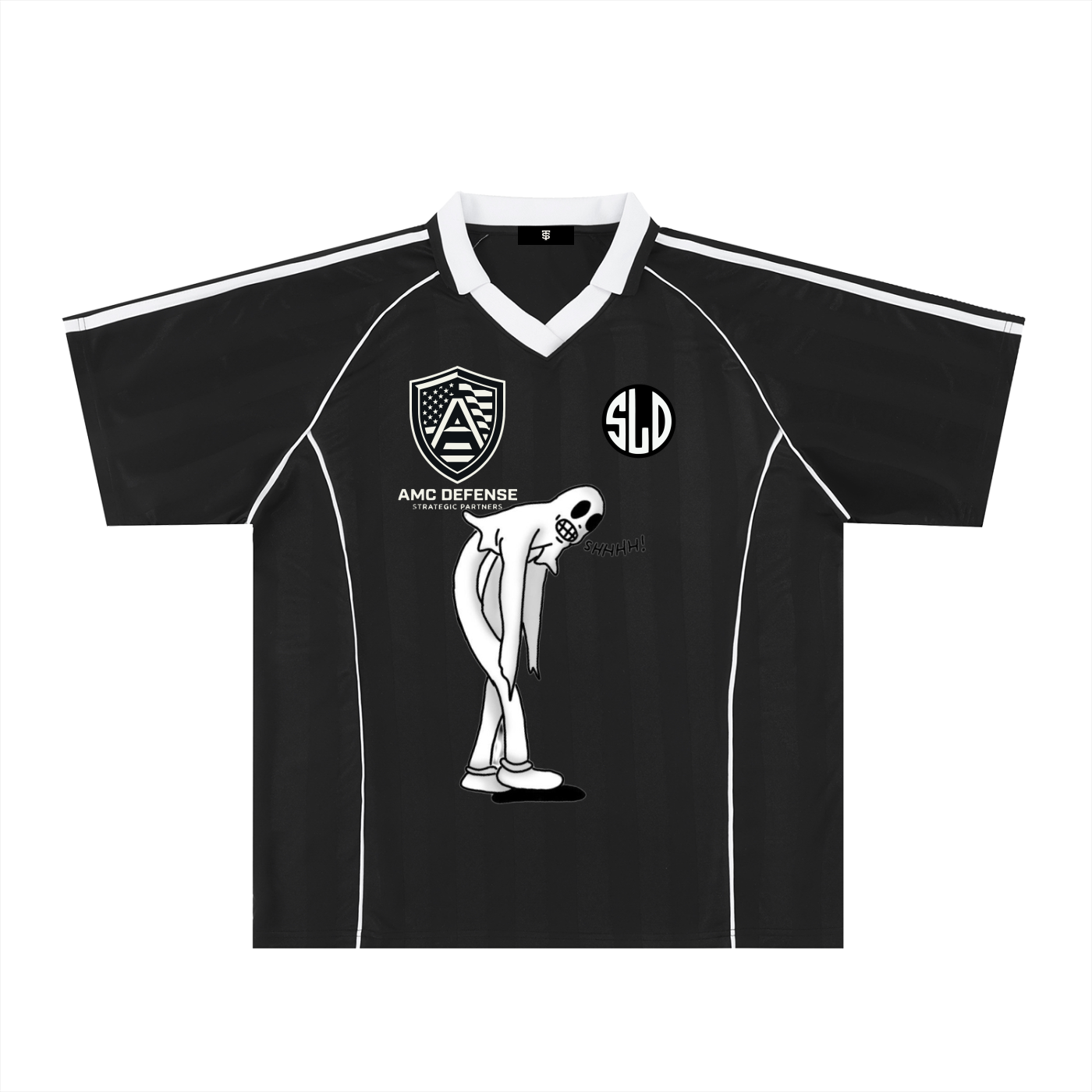 Shadow Stripe Collared Soccer Jersey