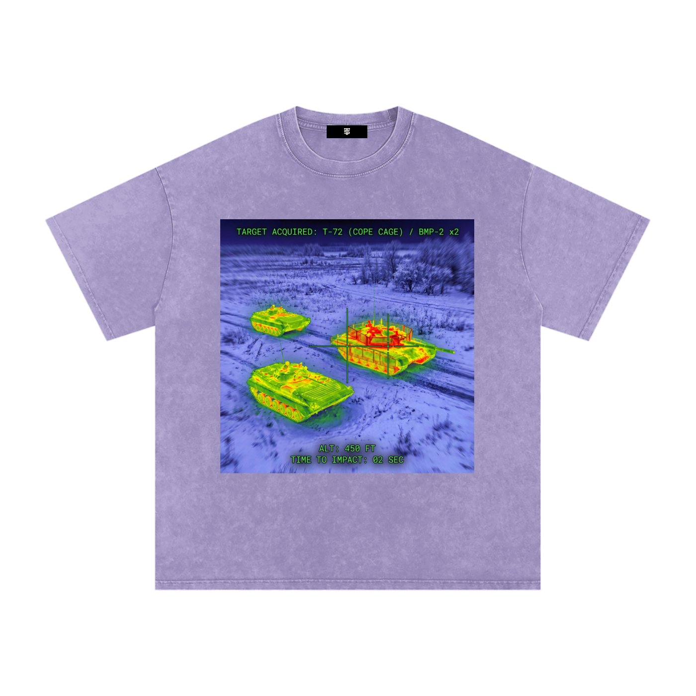 Snow Washed Oversized Cotton T-Shirt