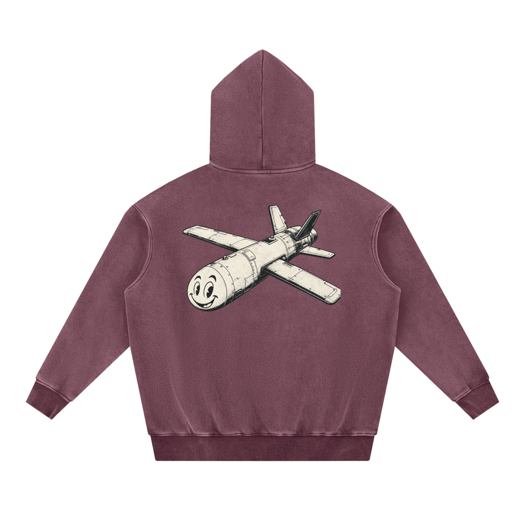 Snow Wash Fleece Oversize Hoodie