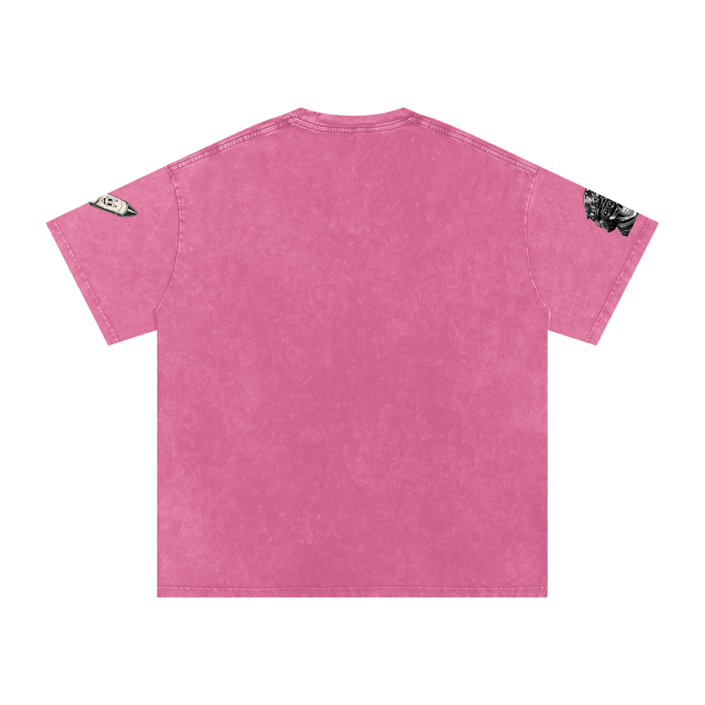 Snow Washed Oversized Cotton T-Shirt