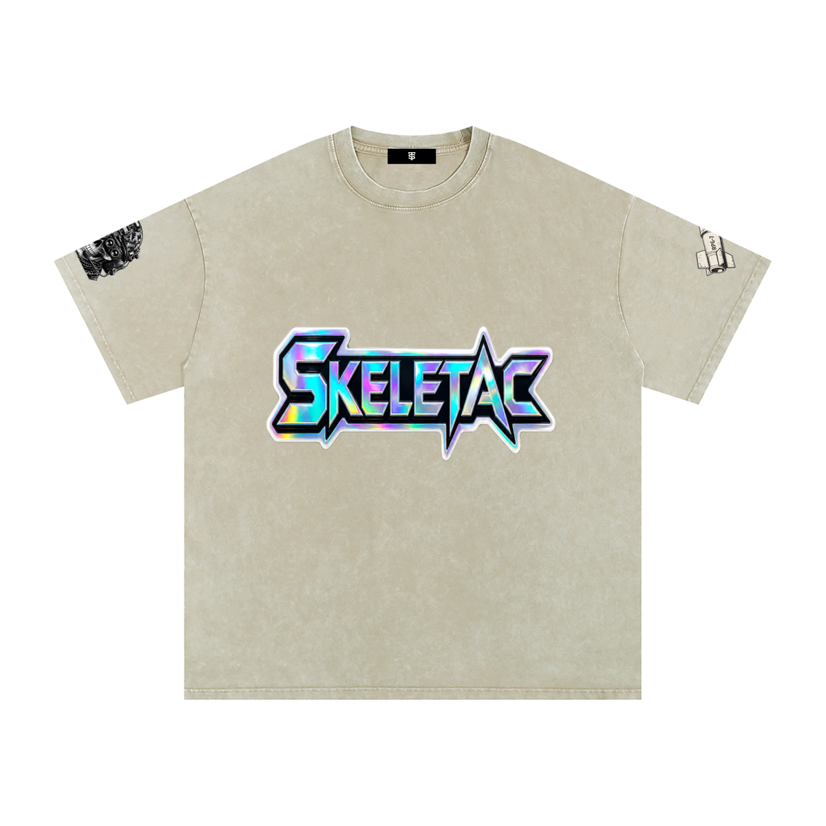 Snow Washed Oversized Cotton T-Shirt