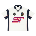 Unisex Boxy Color Block Polo Shirt