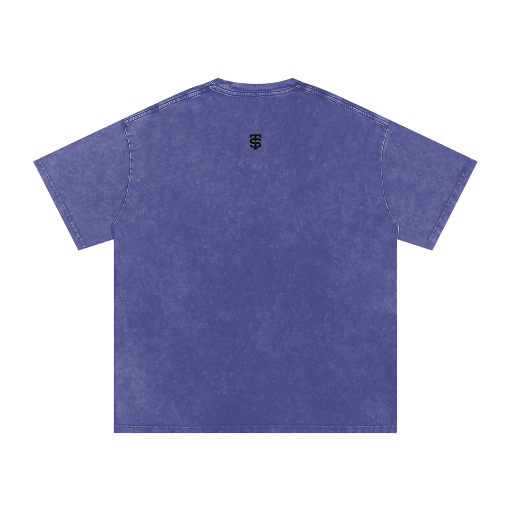 Snow Washed Oversized Cotton T-Shirt