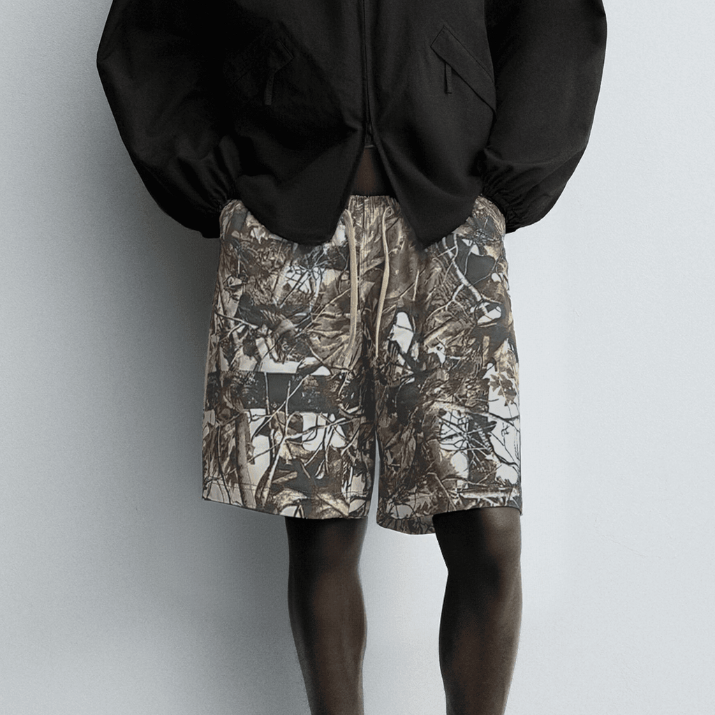 Unisex Heavyweight 100% Cotton French Terry Camo Shorts (400GSM)
