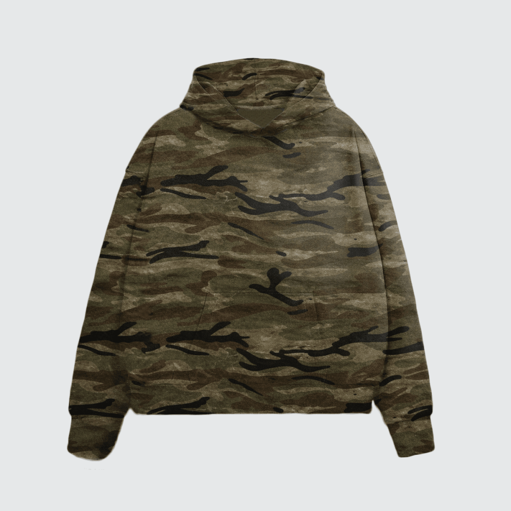 Unisex Worldwide Quality Heavyweight M Camo Hoodie (400GSM)