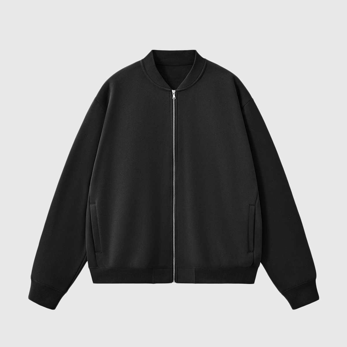 Unisex Heavyweight Fleece Zip-Up Baseball Jacket (360GSM)