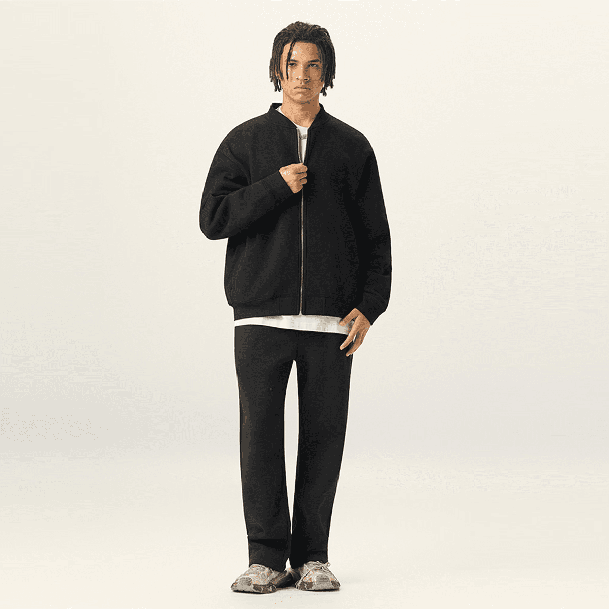 Unisex Heavyweight Fleece Zip-Up Baseball Jacket (360GSM)