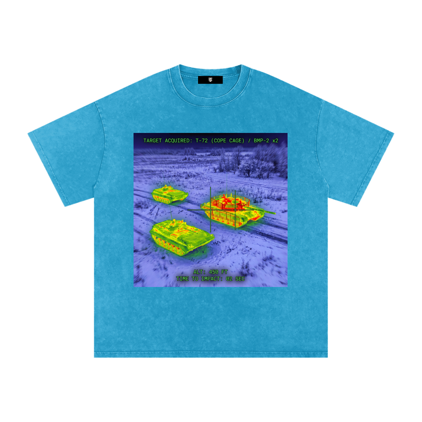 Snow Washed Oversized Cotton T-Shirt
