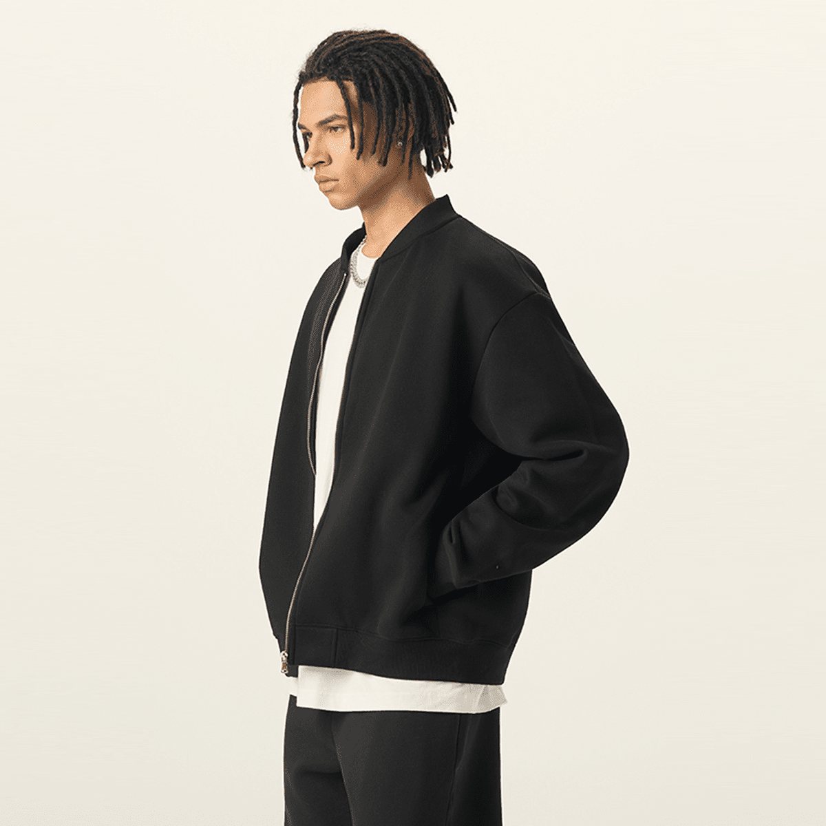 Unisex Heavyweight Fleece Zip-Up Baseball Jacket (360GSM)