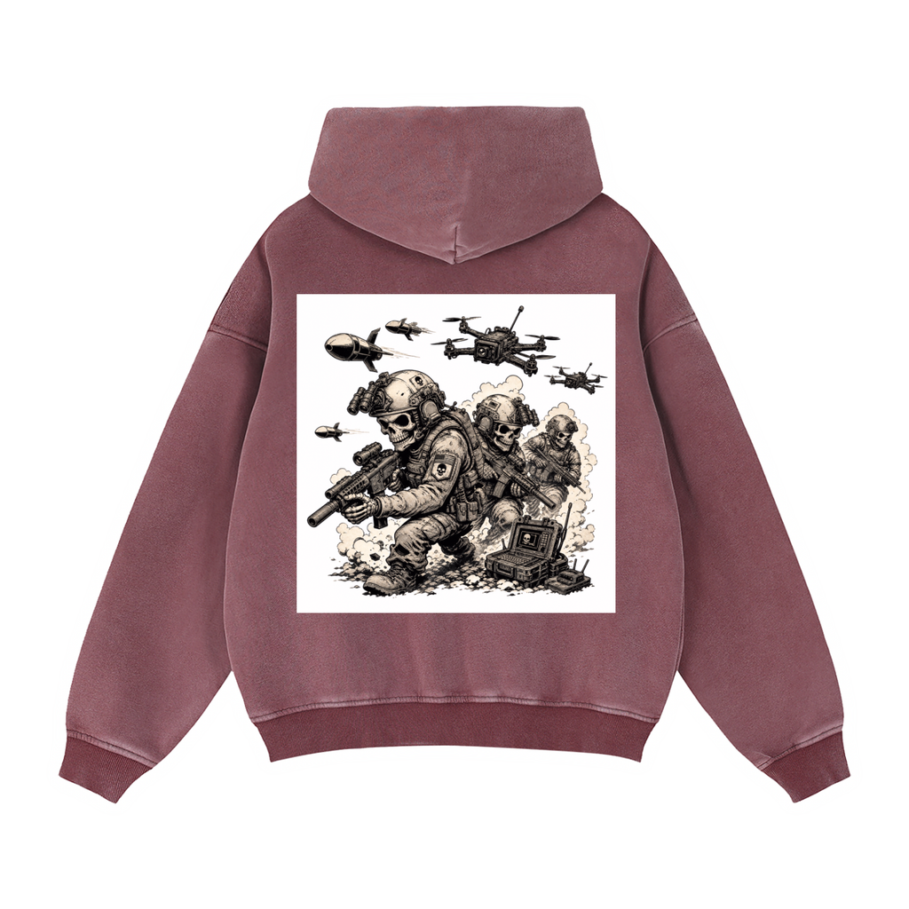 Zip-Through Boxy Fleece Hoodie