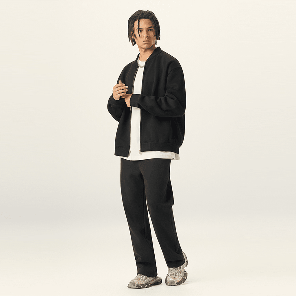 Unisex Heavyweight Fleece Zip-Up Baseball Jacket (360GSM)