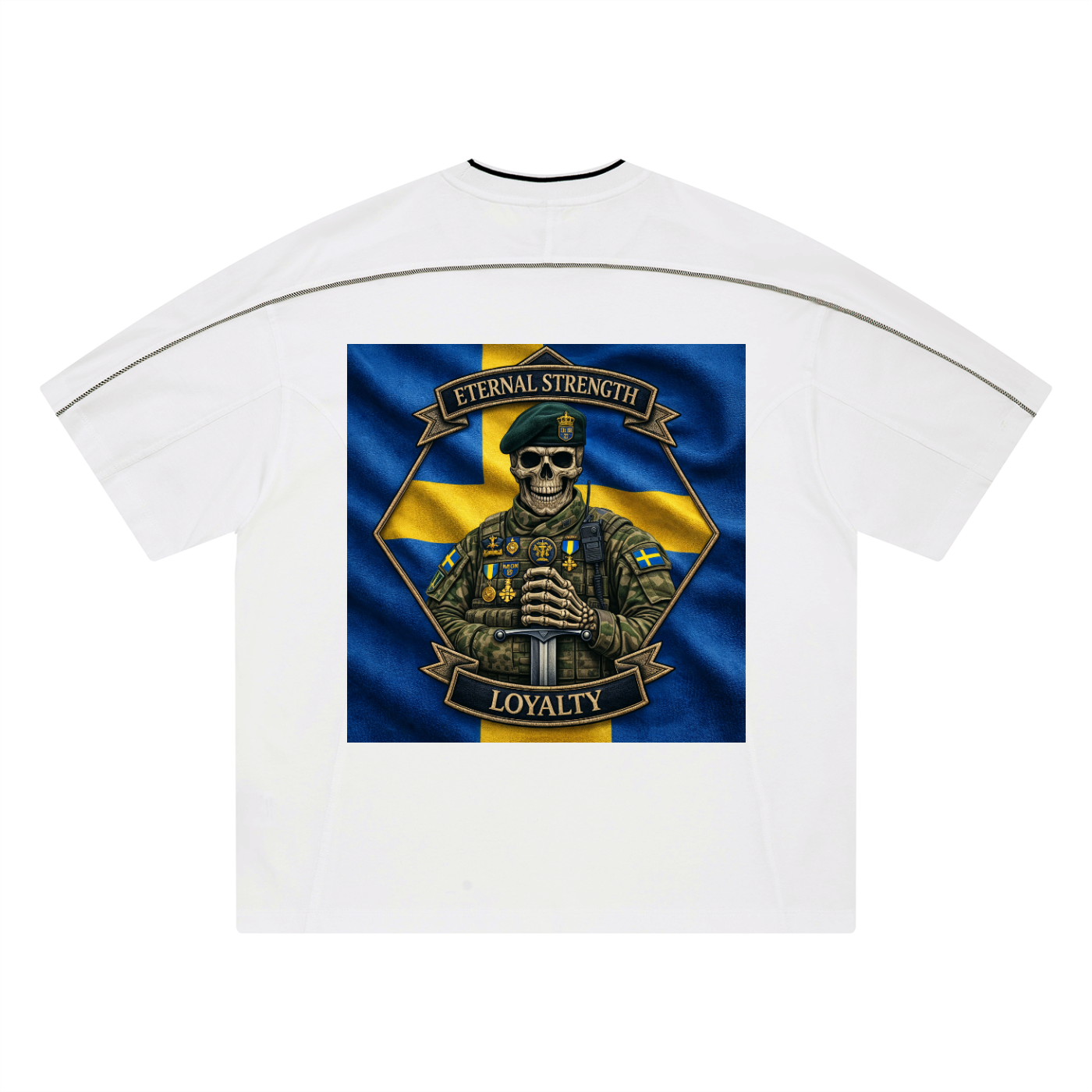 Unisex Oversized Contrast Tape T-Shirt