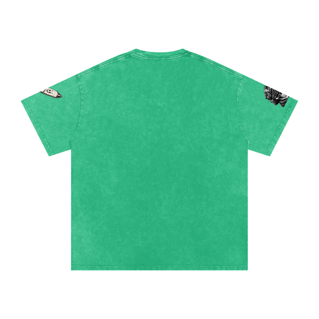 Snow Washed Oversized Cotton T-Shirt
