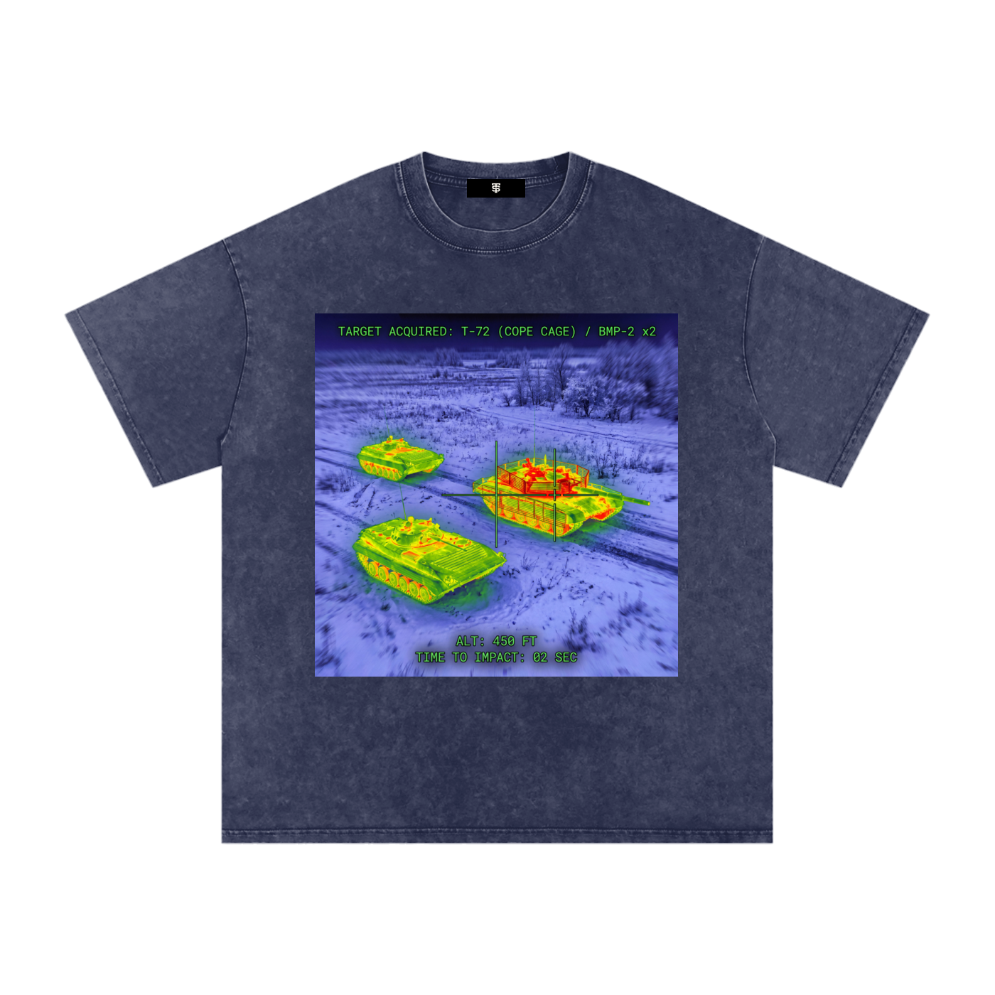 Snow Washed Oversized Cotton T-Shirt