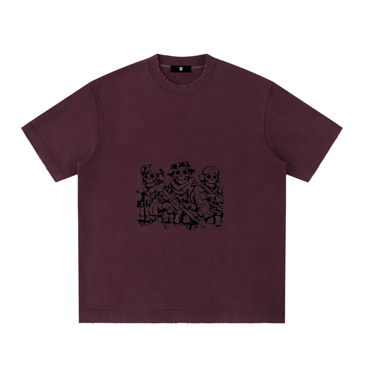 Heavyweight Vintage Washed Frayed T-Shirt