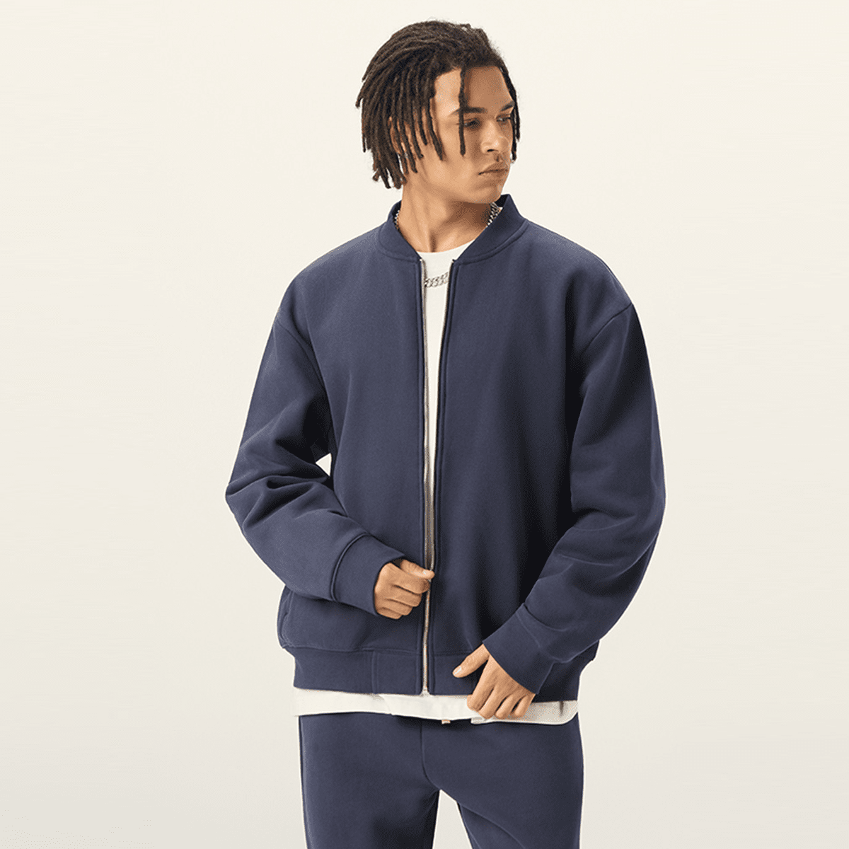 Unisex Heavyweight Fleece Zip-Up Baseball Jacket (360GSM)
