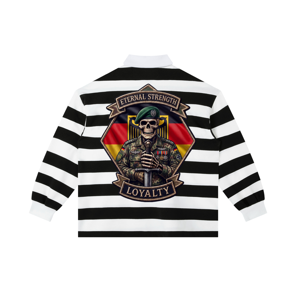 Color Block Stripe Polo Shirt