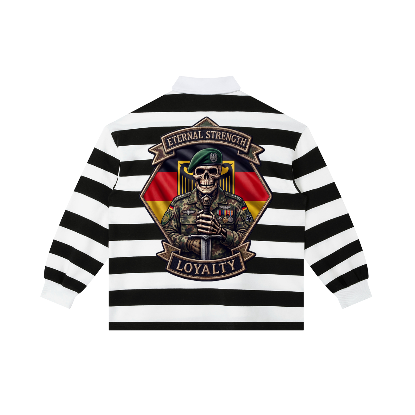 Color Block Stripe Polo Shirt