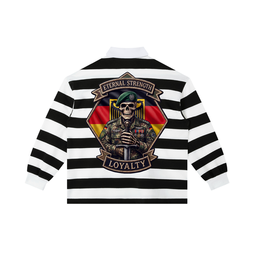 Color Block Stripe Polo Shirt