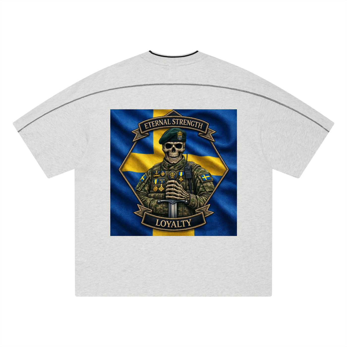 Unisex Oversized Contrast Tape T-Shirt