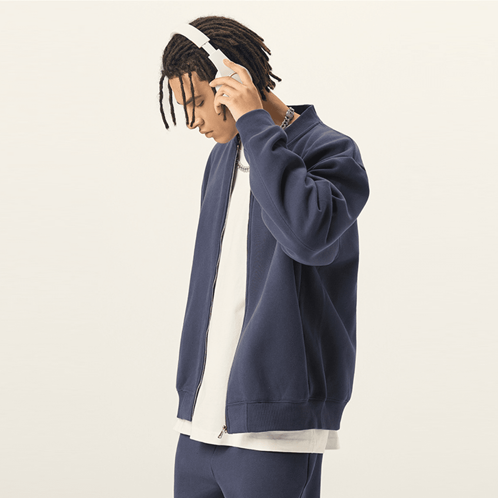 Unisex Heavyweight Fleece Zip-Up Baseball Jacket (360GSM)