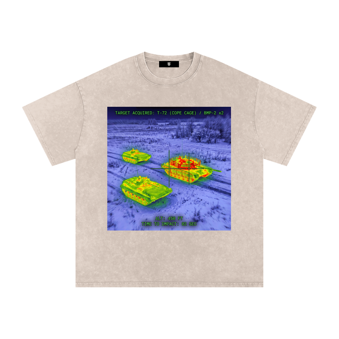 Snow Washed Oversized Cotton T-Shirt