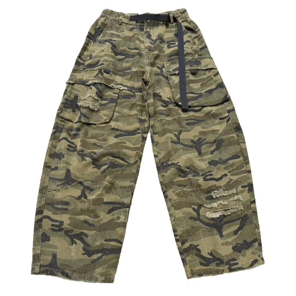 Unisex Camouflage Loose Wide-leg Jeans