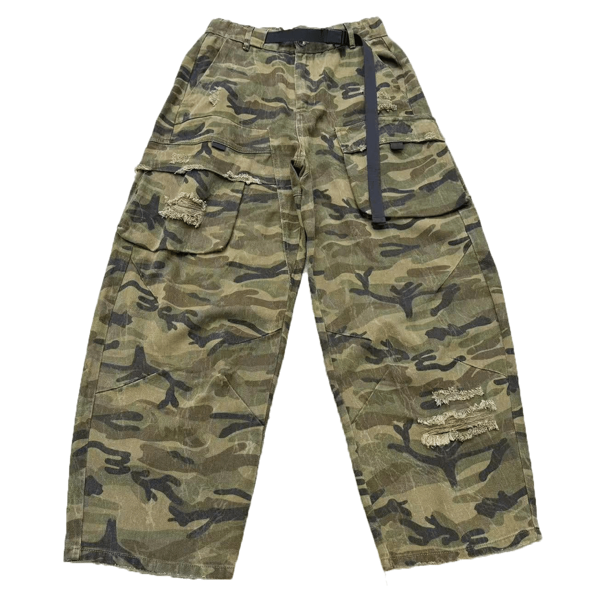 Unisex Camouflage Loose Wide-leg Jeans