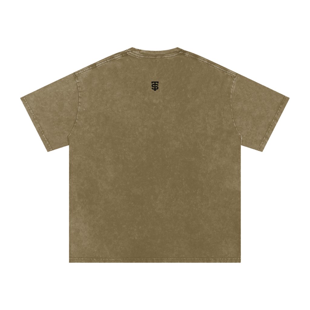 Snow Washed Oversized Cotton T-Shirt