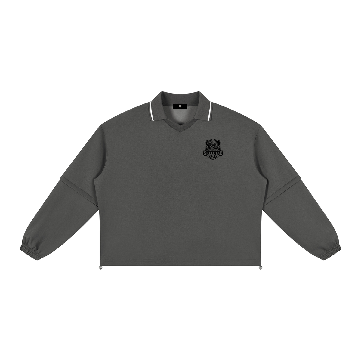 Unisex Boxy Collared Detachable Sweatshirt