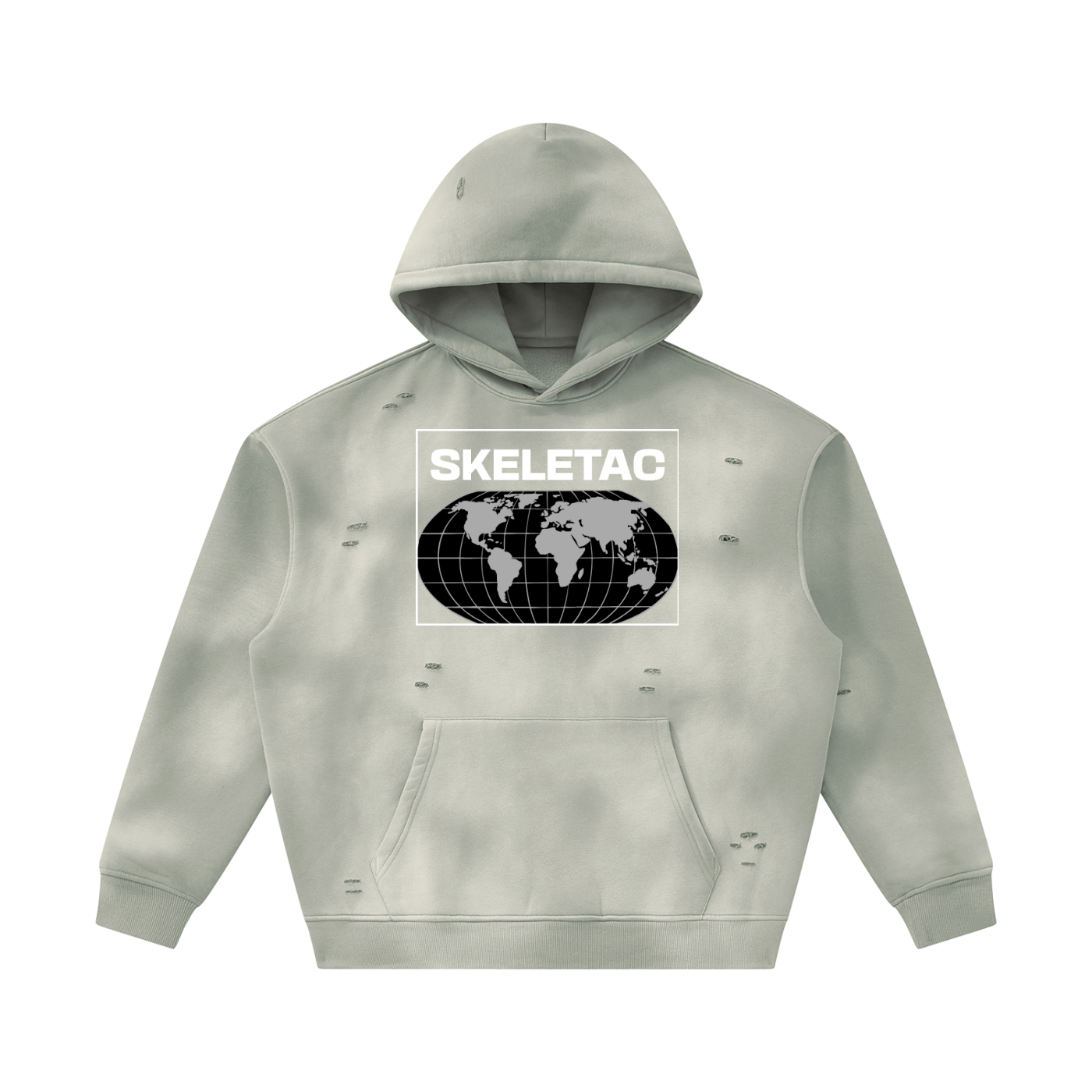 Unisex Sunfade Frayed Fleece Hoodie