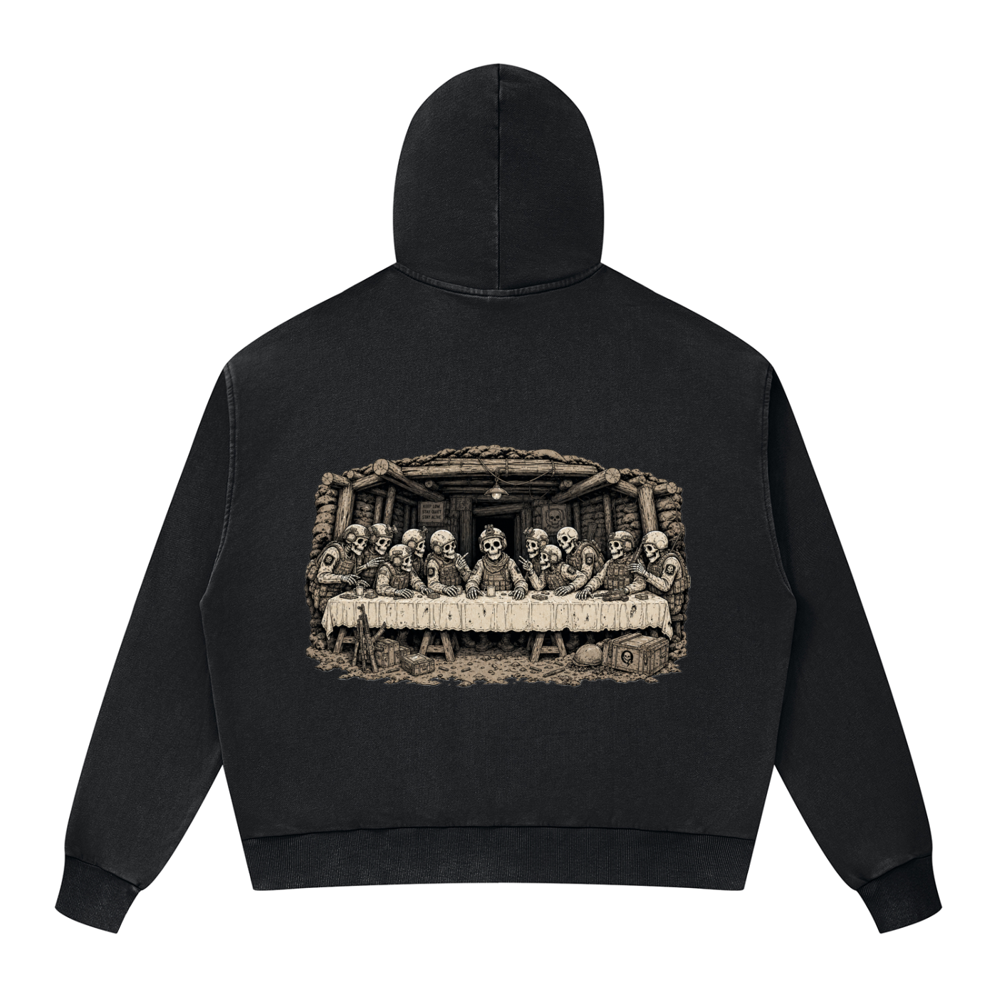 Unisex Mineral Wash Boxy Full Zip Hoodie