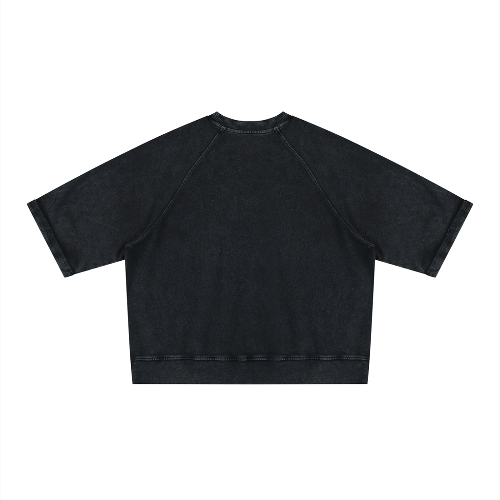Unisex Vintage Wash Boxy Short Sleeve Sweatshirt