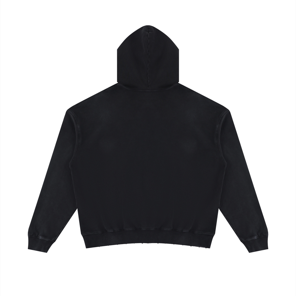 Unisex Mineral Wash Distressed Hoodie