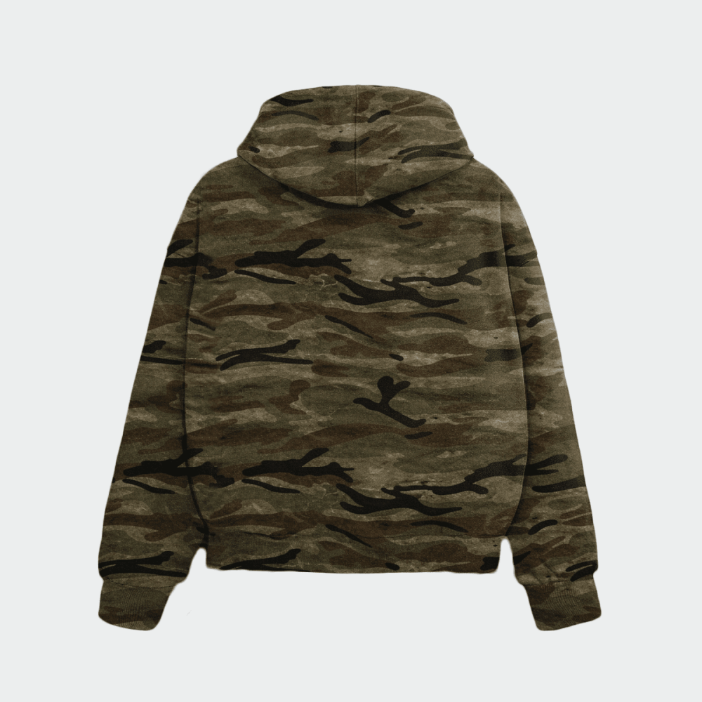 Unisex Worldwide Quality Heavyweight M Camo Hoodie (400GSM)