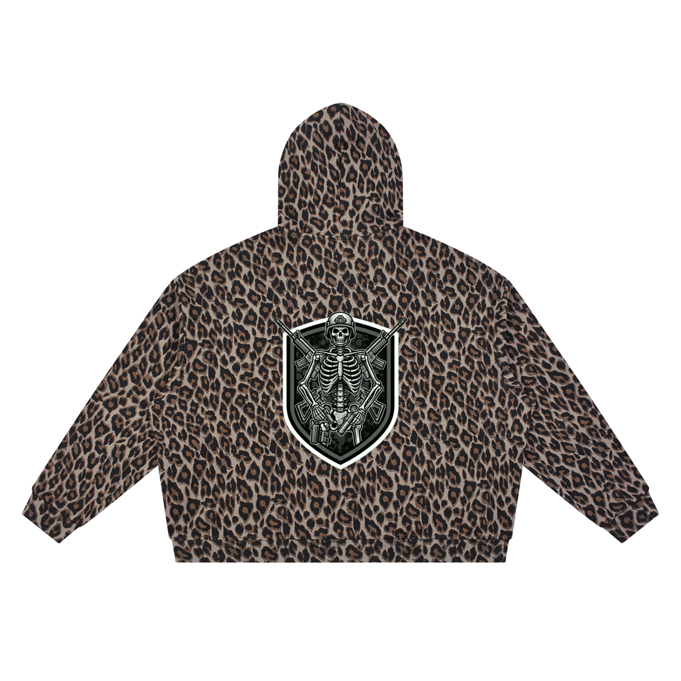 Unisex Leopard Full Zip Hoodie