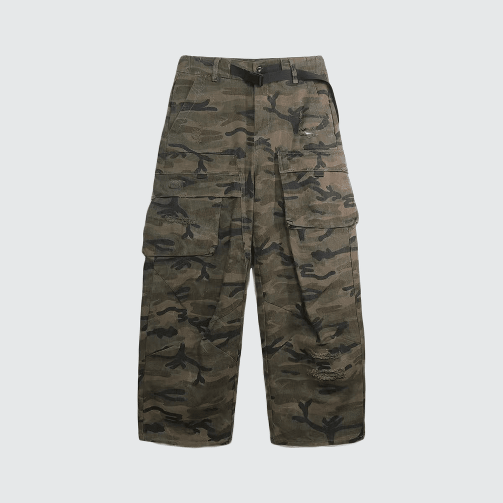 Unisex Camouflage Loose Wide-leg Jeans