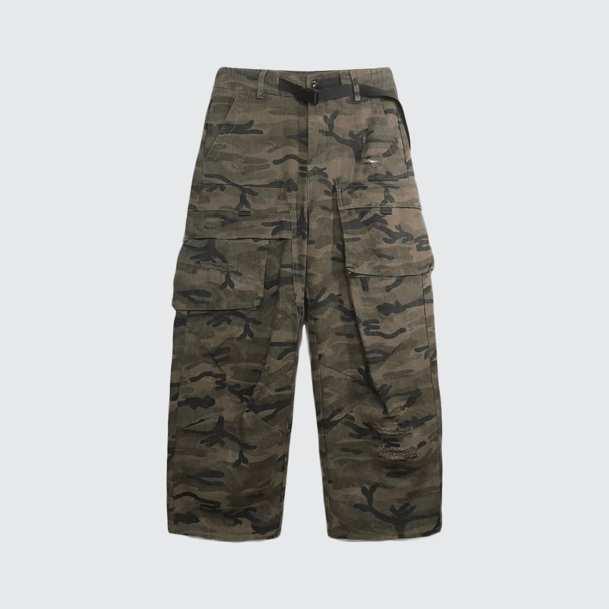 Unisex Camouflage Loose Wide-leg Jeans