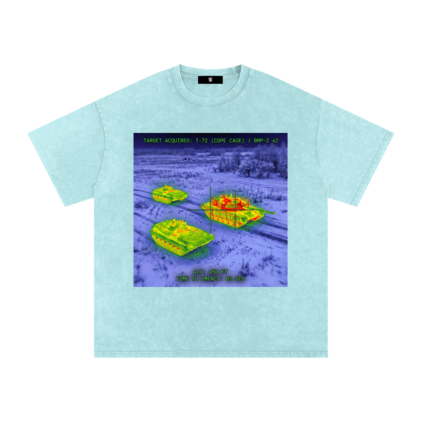 Snow Washed Oversized Cotton T-Shirt