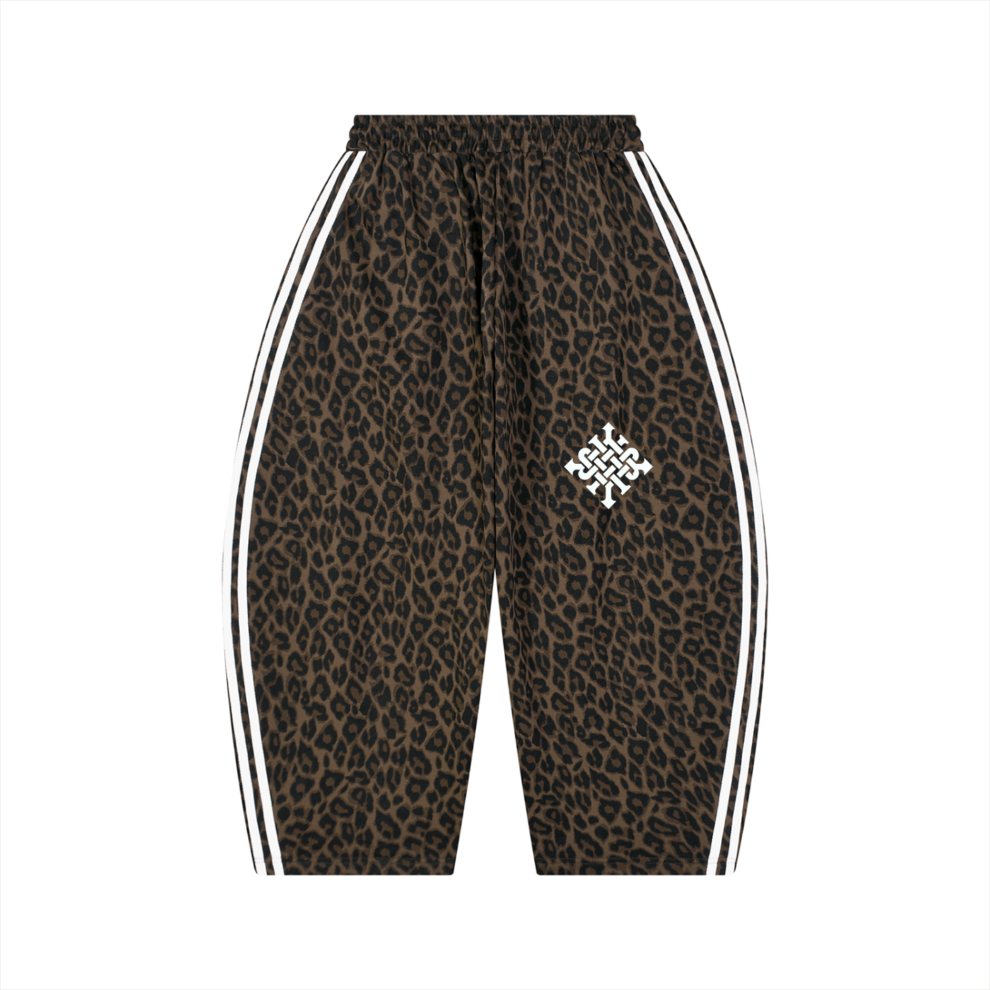 Unisex Leopard Barrel Leg Sweatpants