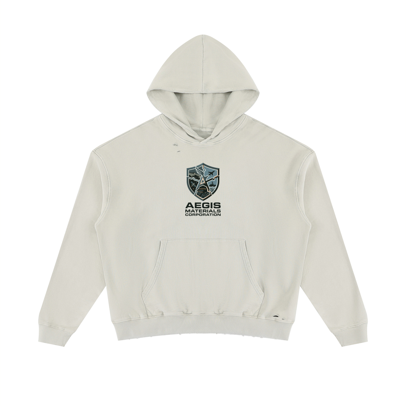 Unisex Mineral Wash Distressed Hoodie