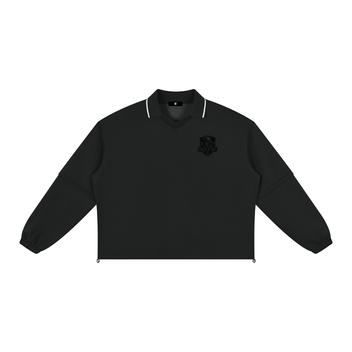 Unisex Boxy Collared Detachable Sweatshirt