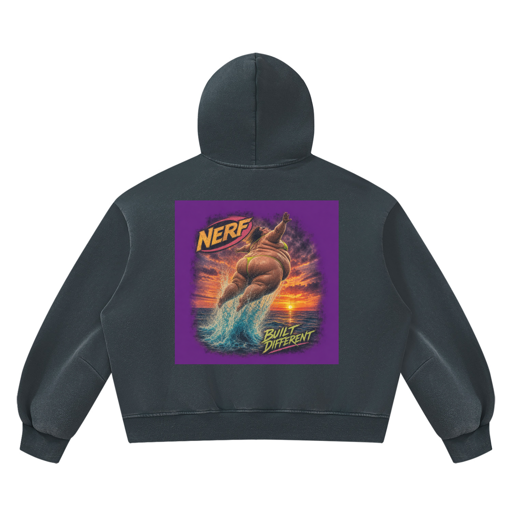 Unisex Vintage Wash Boxy Fleece Hoodie