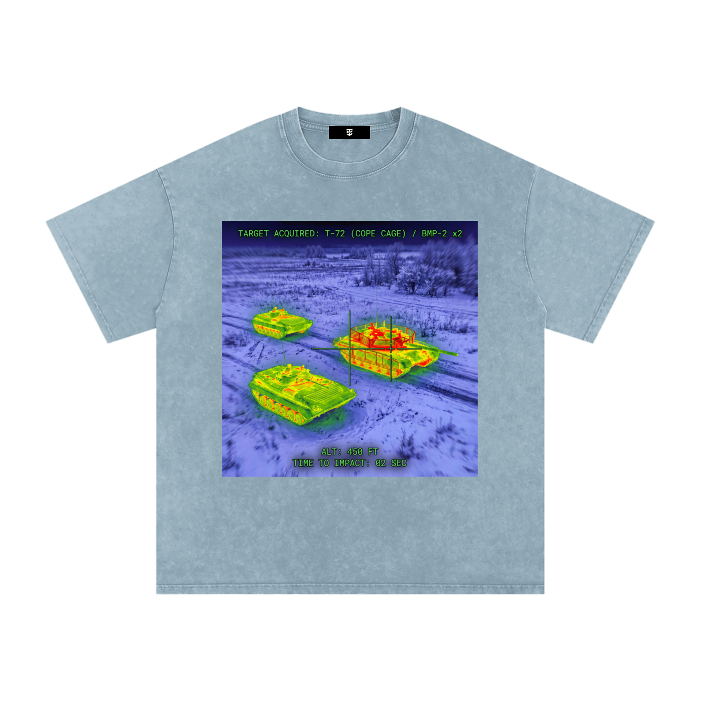 Snow Washed Oversized Cotton T-Shirt