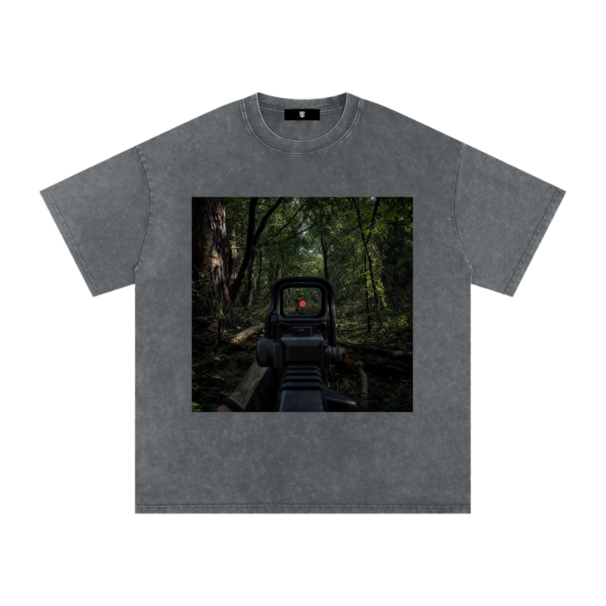Snow Washed Oversized Cotton T-Shirt
