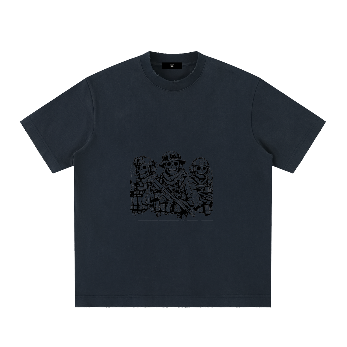 Heavyweight Vintage Washed Frayed T-Shirt