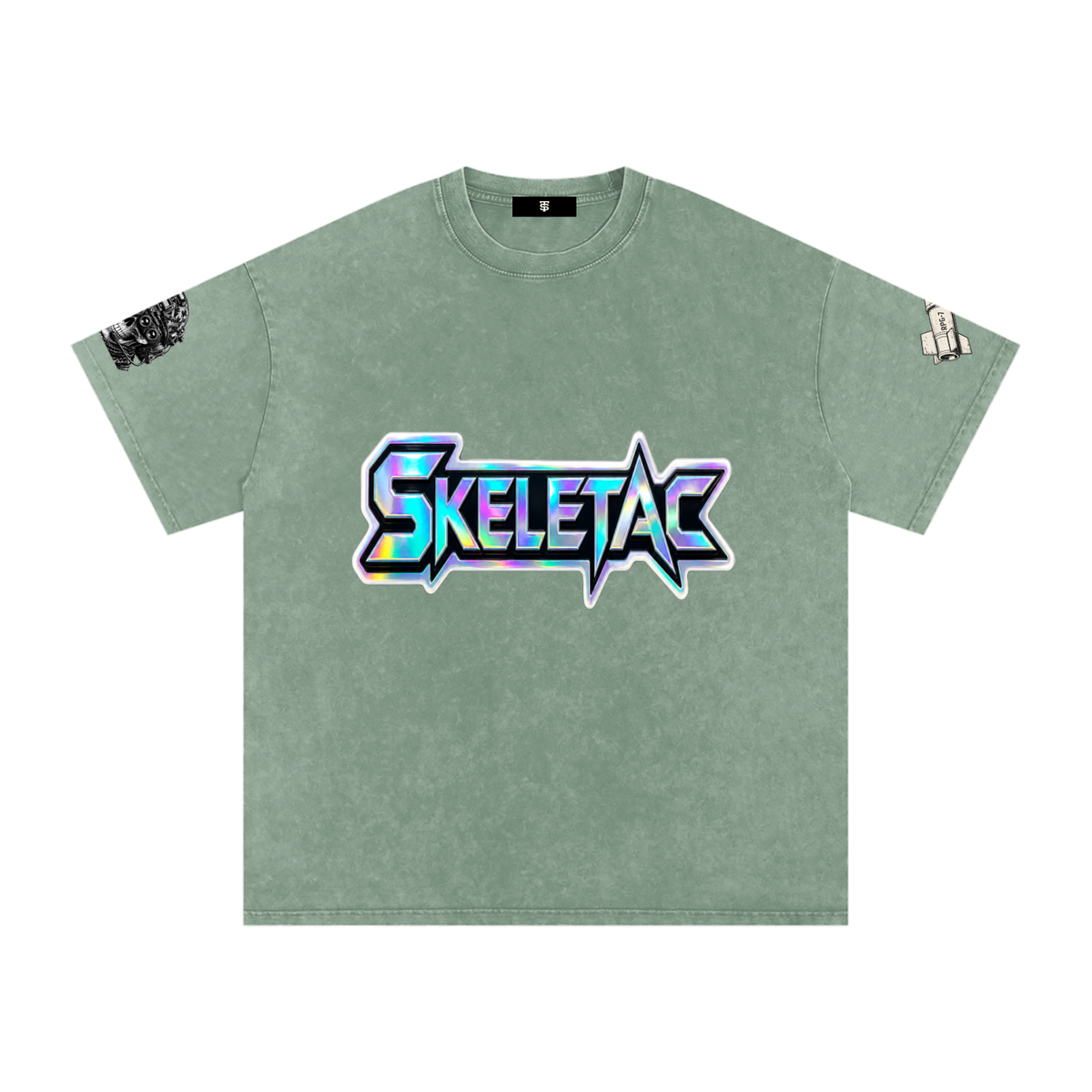 Snow Washed Oversized Cotton T-Shirt